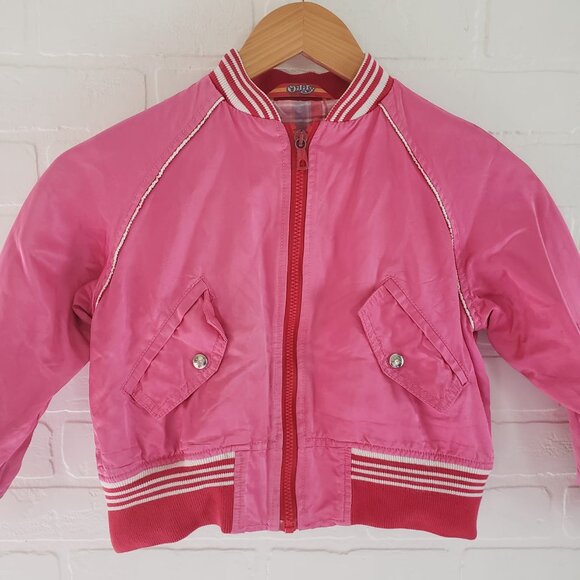 Vintage Oilily Bibie Satin Bomber Jacket Kids Size 116 / 6y - Picture 6 of 11